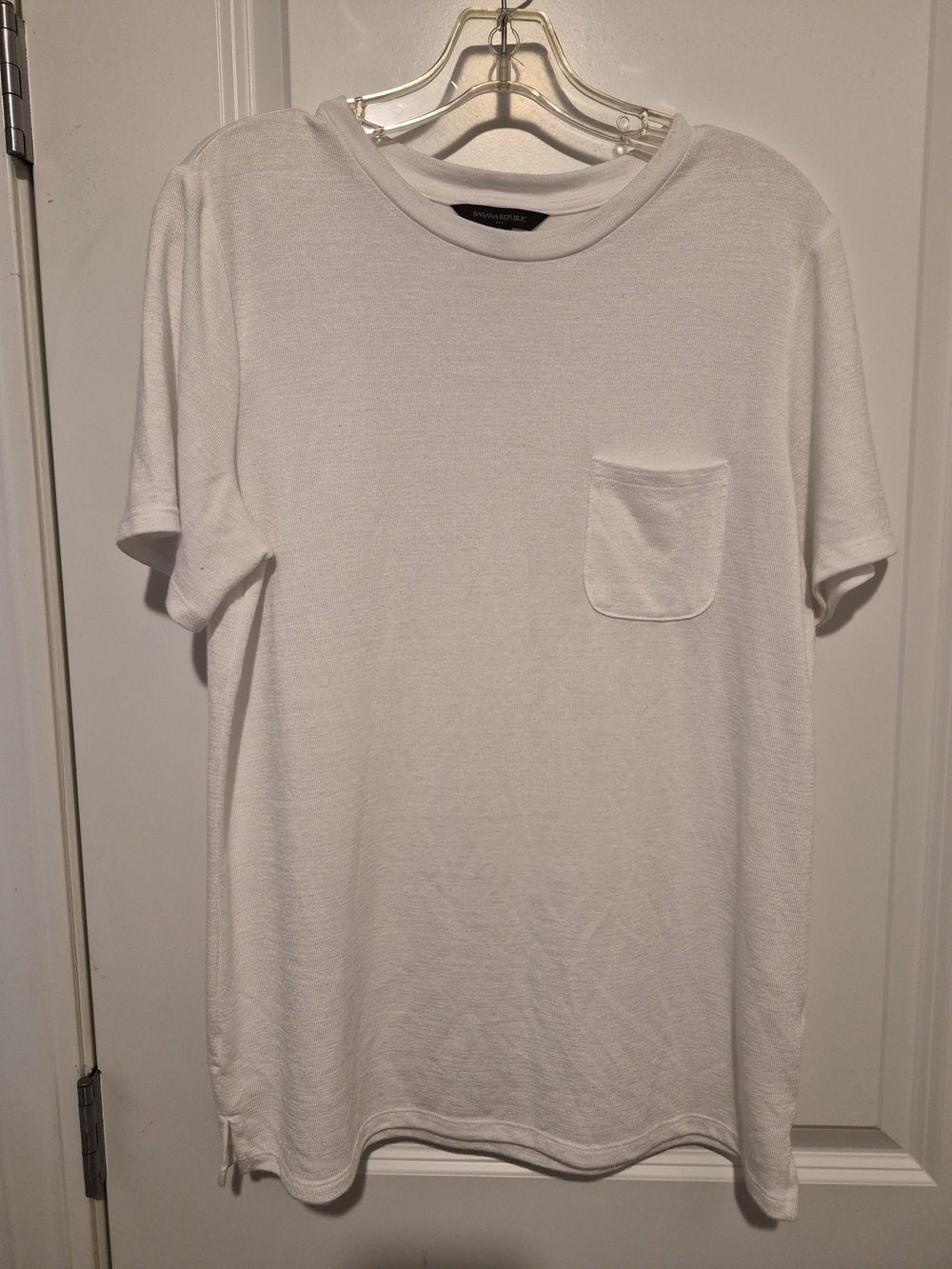 Banana Republic White Short Sleeve Pocket Tee
